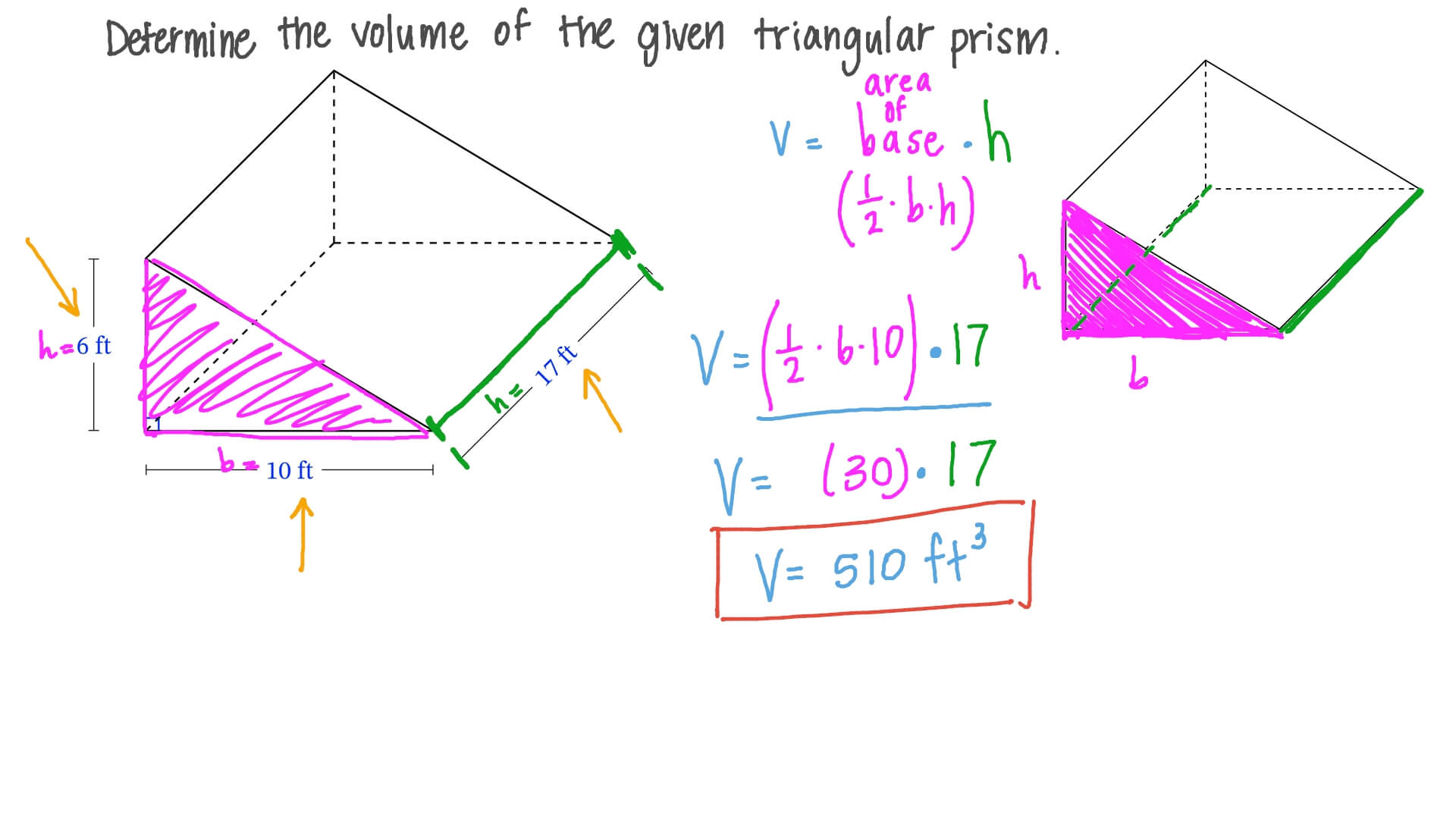 Calculating Volume of a Triangular Prism