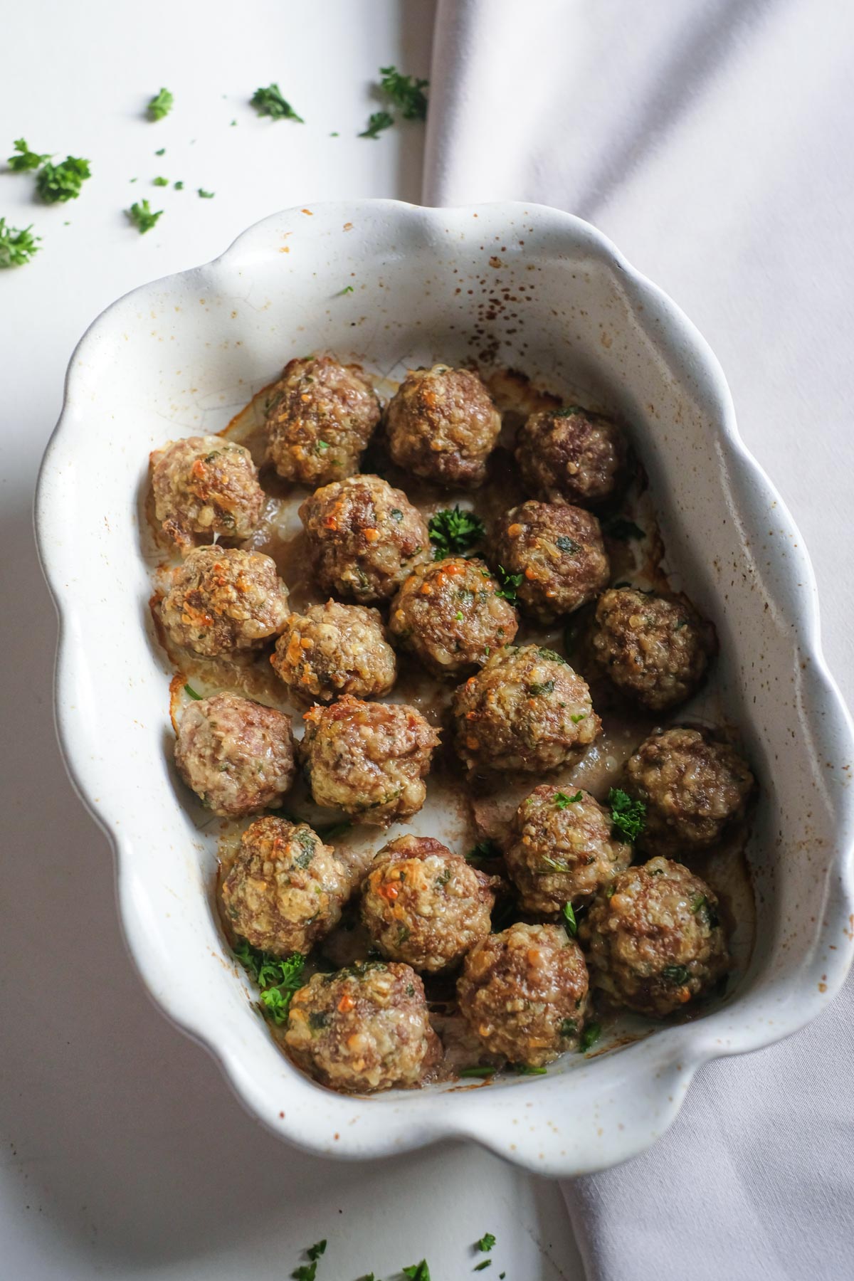 Juicy baked meatballs