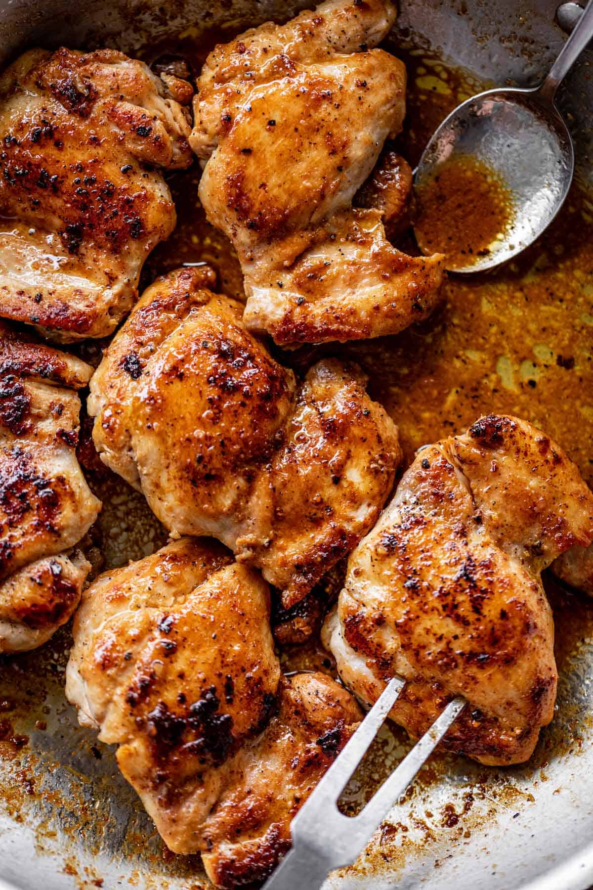 Juicy boneless chicken thighs dish